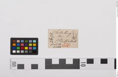 Etiketten zu Bronzegürtelblech (NHMW-PRAE-026178)